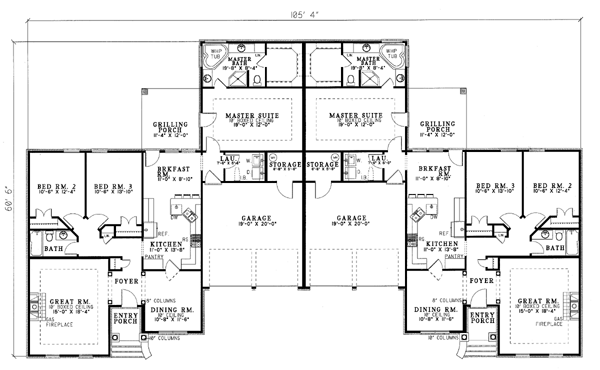 One-Story Level One of Plan 62237