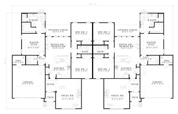 One-Story Level One of Plan 62238