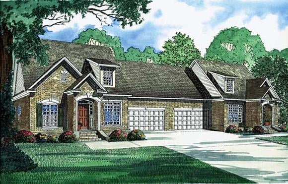 Multi-Family Plan 62239 Elevation