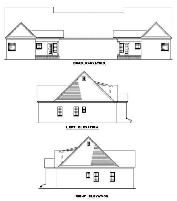  Rear Elevation of Plan 62239