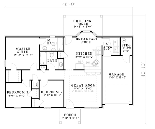 One-Story Level One of Plan 62242