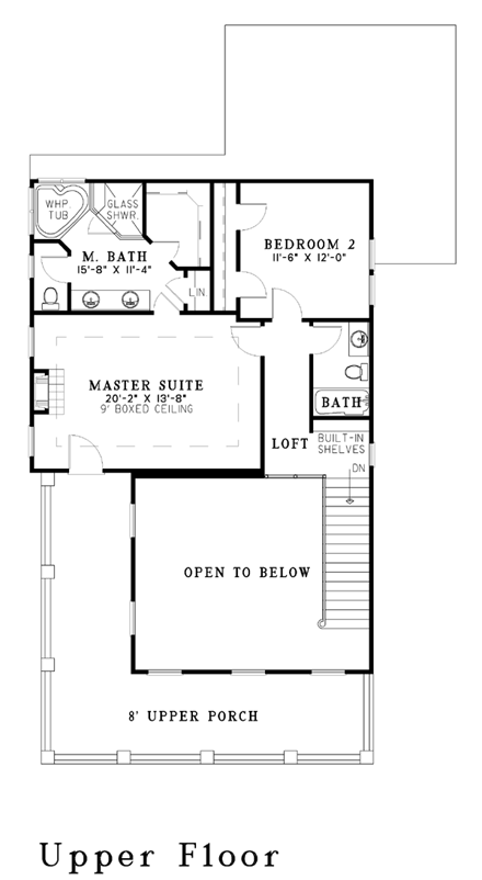 House Plan 62244 Second Level Plan