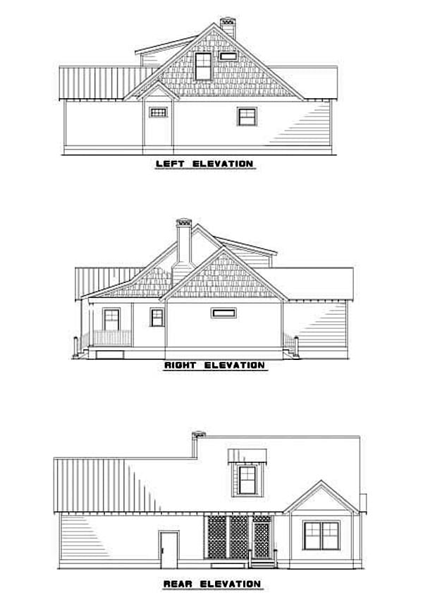  Rear Elevation of Plan 62245