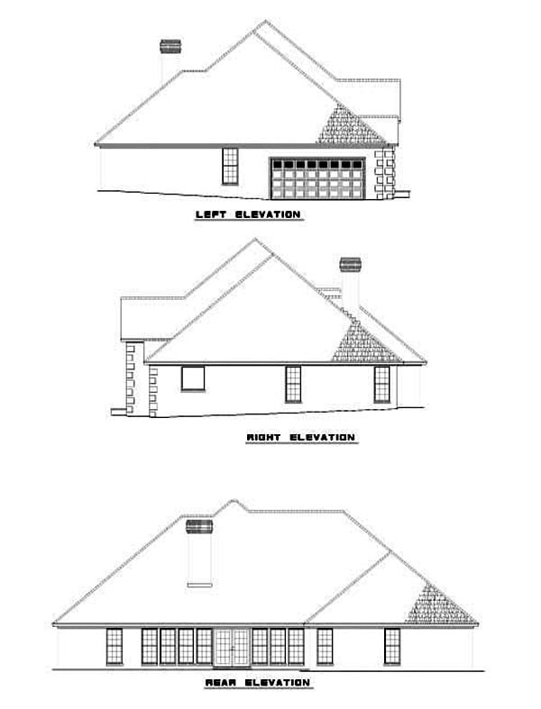  Rear Elevation of Plan 62250