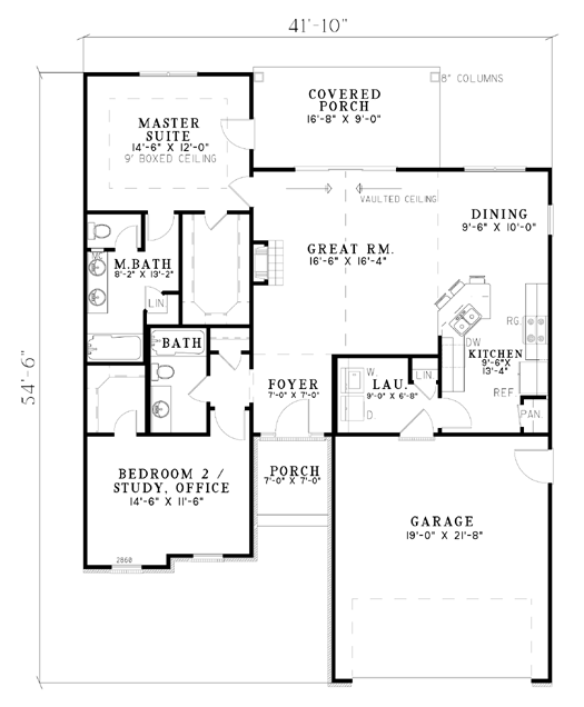 One-Story Level One of Plan 62264