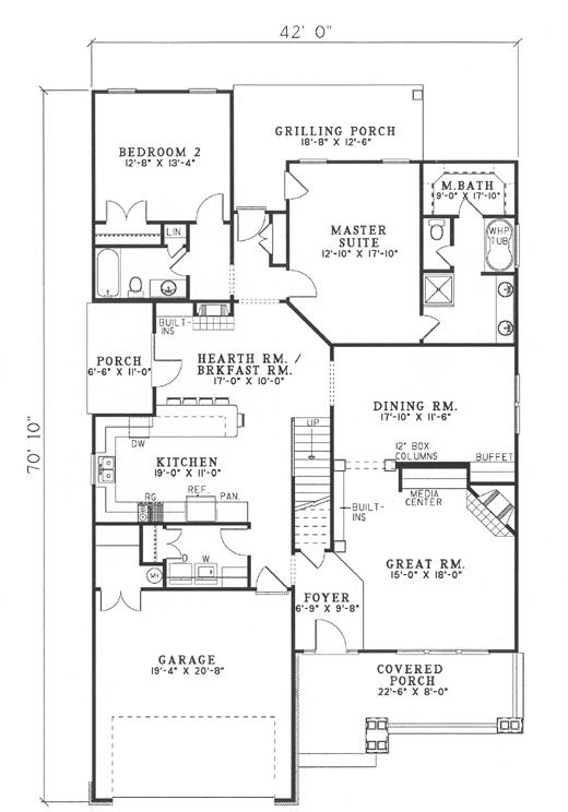 Country Tudor Level One of Plan 62265