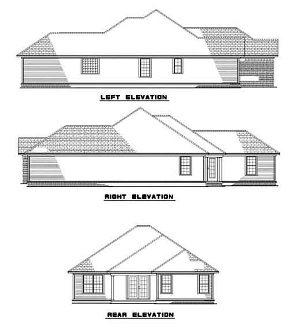  Rear Elevation of Plan 62268