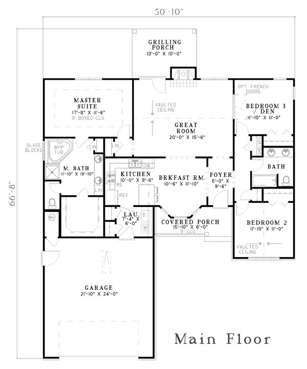 One-Story Level One of Plan 62273