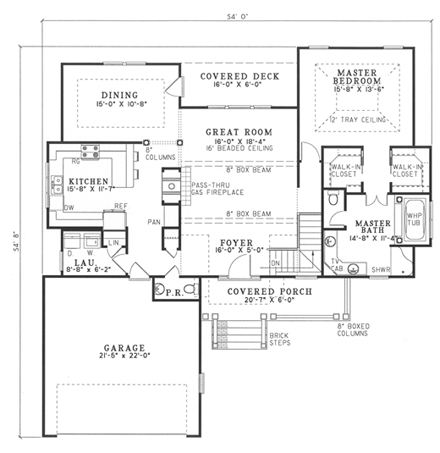 House Plan 62280 First Level Plan