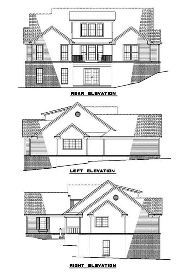  Rear Elevation of Plan 62280