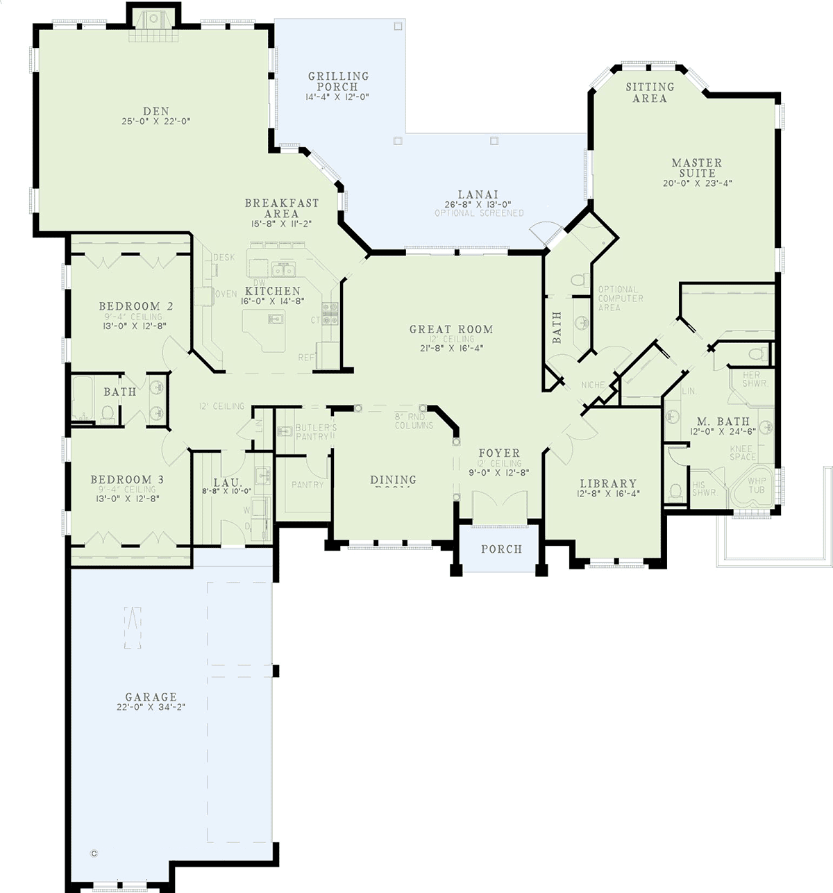 One-Story Level One of Plan 62284