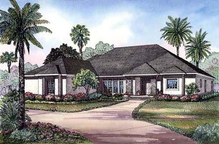 One-Story Elevation of Plan 62290