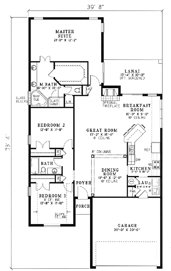 One-Story Level One of Plan 62291