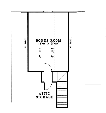 One-Story Level Two of Plan 62296