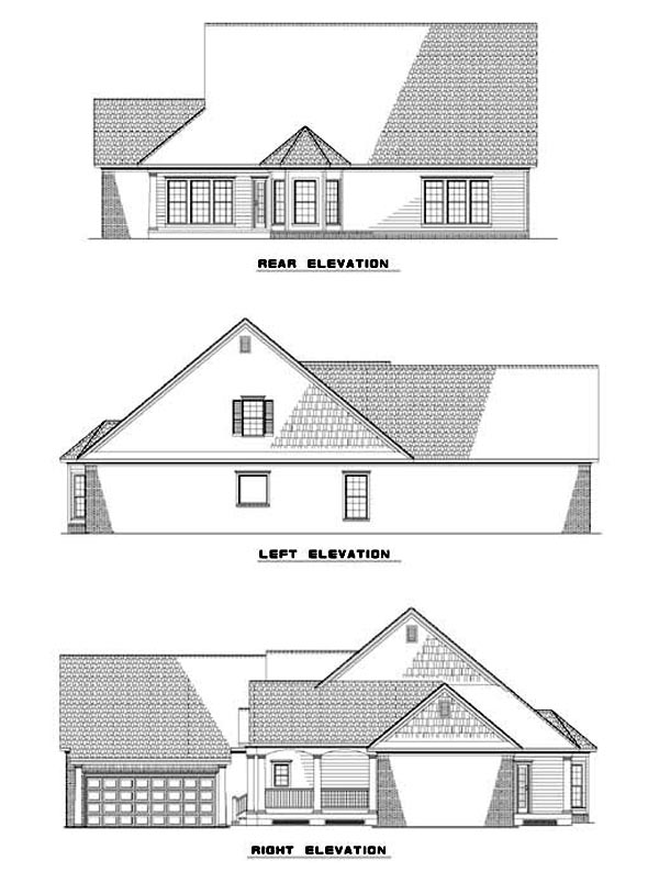  Rear Elevation of Plan 62299