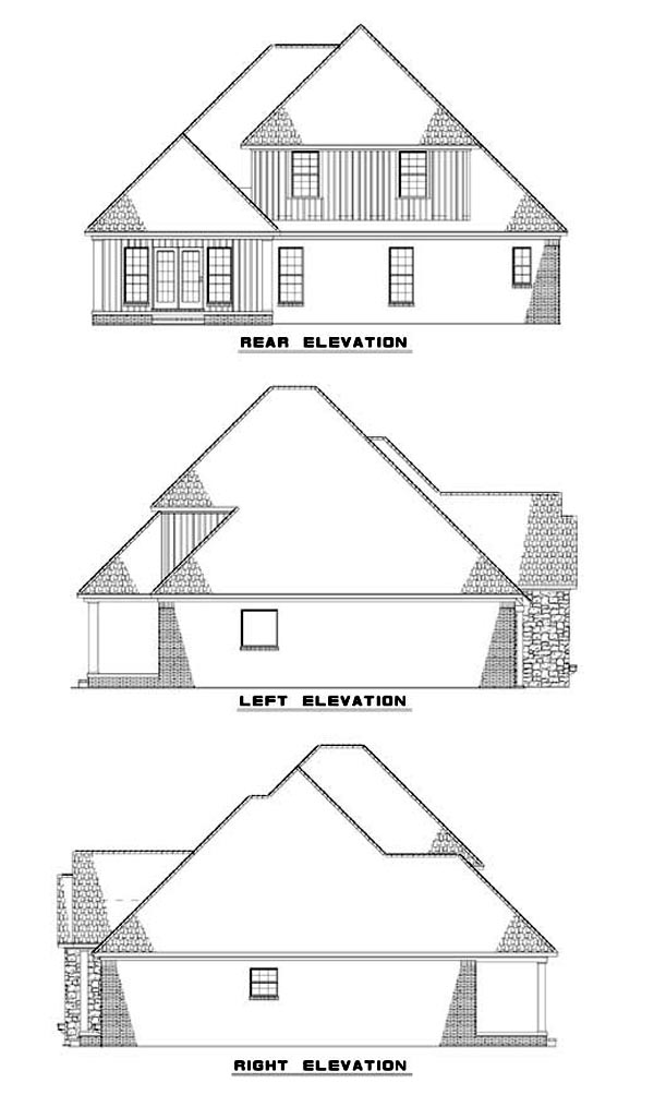  Rear Elevation of Plan 62300