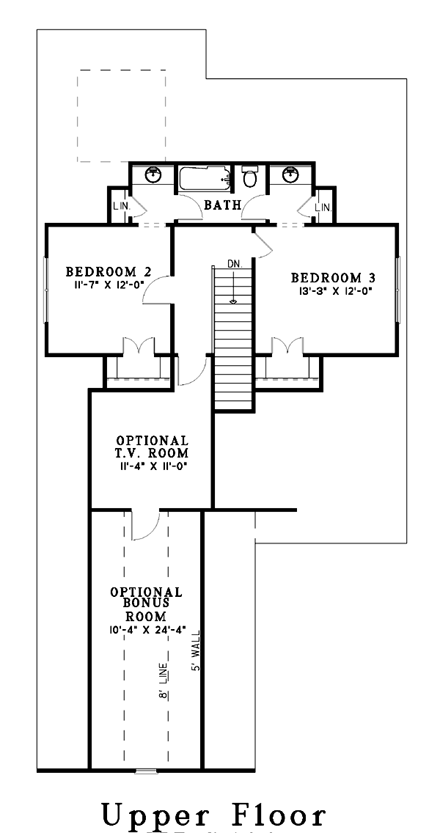 House Plan 62305 Second Level Plan