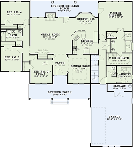 House Plan 62306 First Level Plan