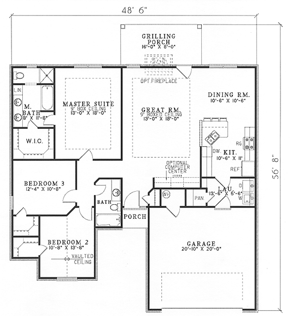 One-Story Level One of Plan 62313