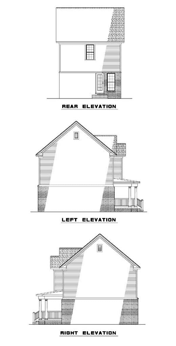 House Plan 62323 Rear Elevation