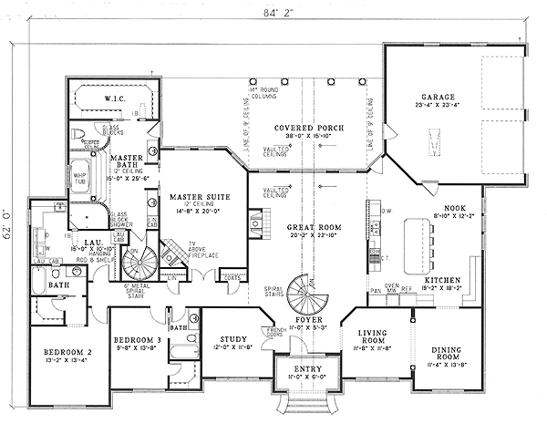One-Story Level One of Plan 62325