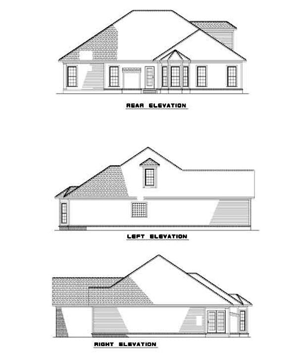  Rear Elevation of Plan 62329