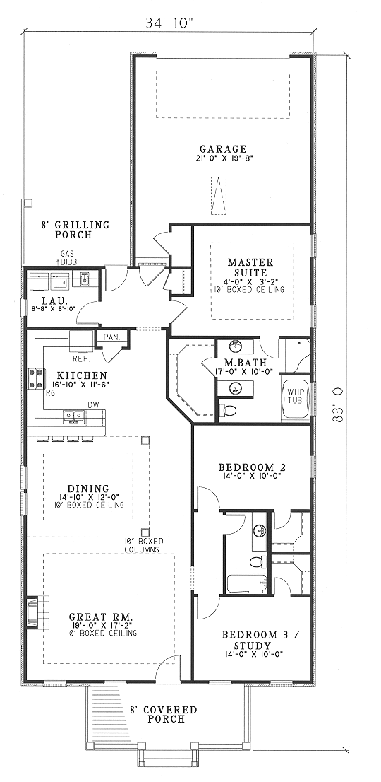 House Plan 62330 Level One