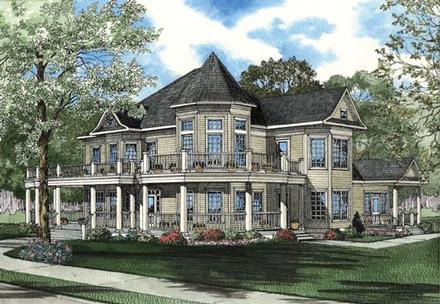 Farmhouse Victorian Elevation of Plan 62331