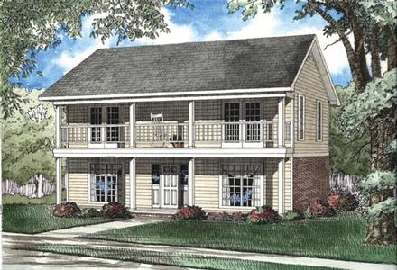 Multi-Family Plan 62333 Elevation