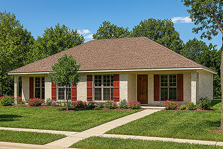 One-Story Elevation of Plan 62336