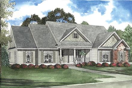 One-Story Elevation of Plan 62341