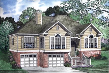 One-Story Elevation of Plan 62342