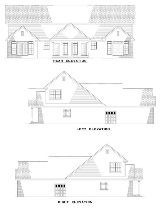  Rear Elevation of Plan 62348