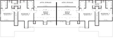 Multi-Family Plan 62363 Second Level Plan