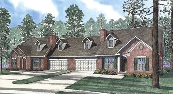 Multi-Family Plan 62363 Elevation