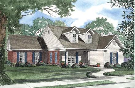 One-Story Ranch Elevation of Plan 62366