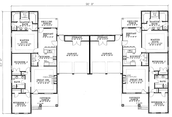 One-Story Level One of Plan 62382