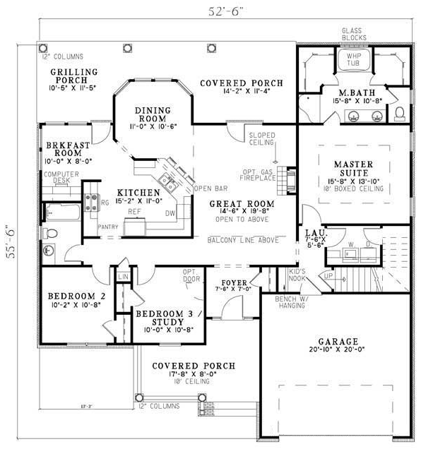 One-Story Level One of Plan 62392