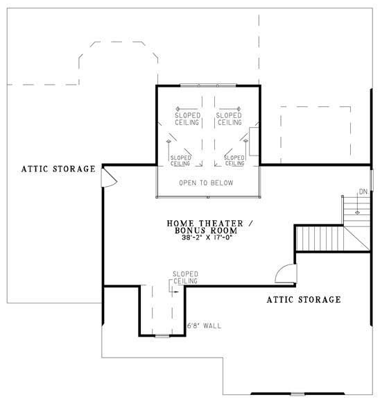 One-Story Level Two of Plan 62392