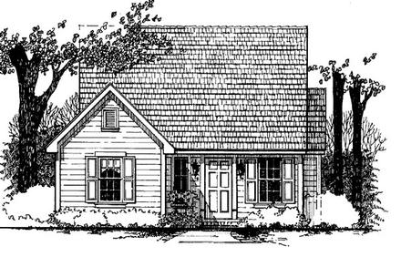 Cape Cod Elevation of Plan 62400