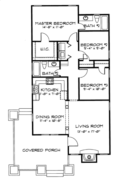 House Plan 62401 First Level Plan
