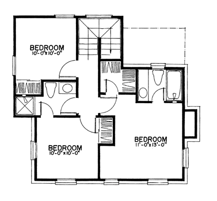 House Plan 62403 Second Level Plan