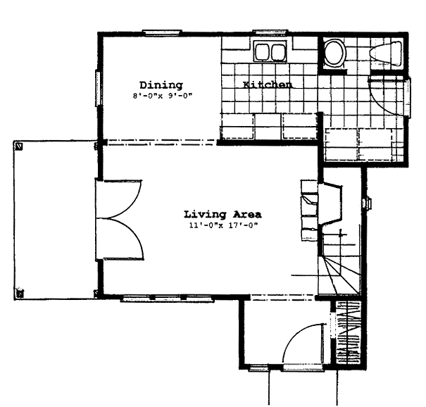 Cottage Level One of Plan 62413