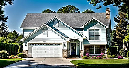 European One-Story Elevation of Plan 62502