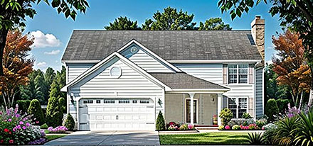 Narrow Lot One-Story Traditional Elevation of Plan 62505