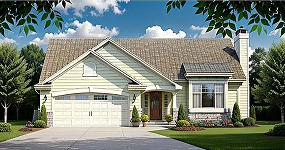 House Plan 62514 Elevation