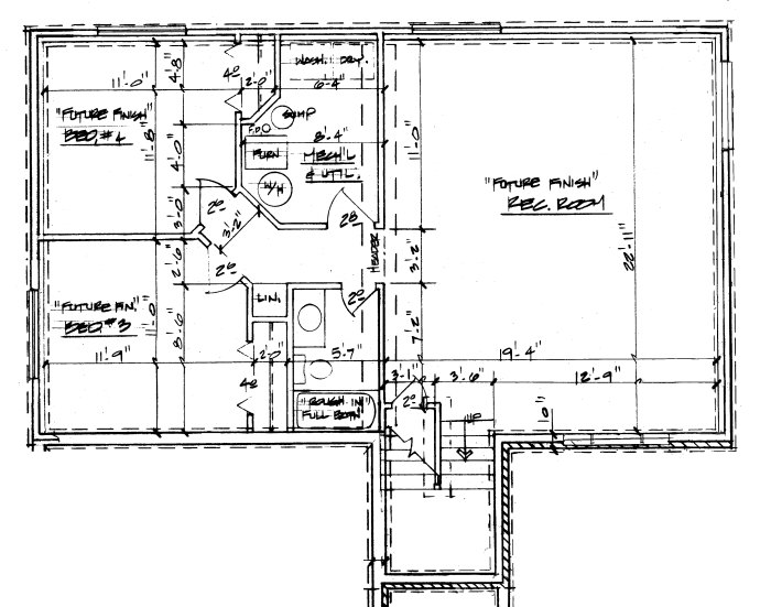 Traditional Lower Level of Plan 62522