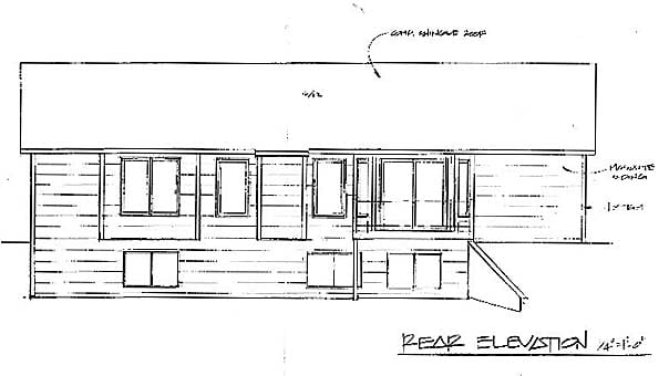 Traditional Rear Elevation of Plan 62526