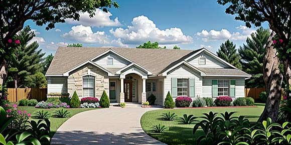 House Plan 62552 Elevation