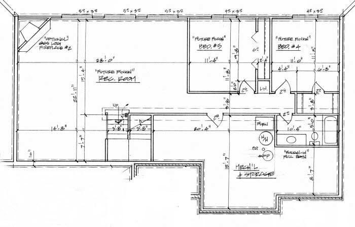 Traditional Lower Level of Plan 62580